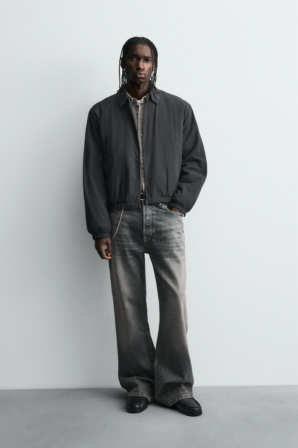 TEXTURED QUILTED JACKET - Image 1