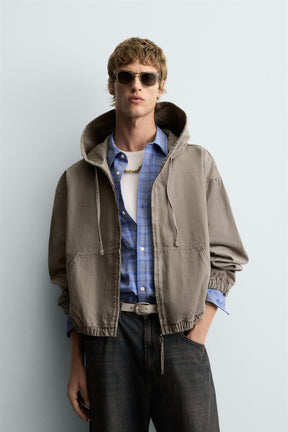 WASHED HOODED JACKET - Image 2