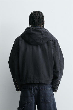 BOXY FIT TEXTURED JACKET - Image 3