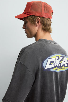 T-SHIRT WITH LOGO GRAPHICS - Image 8