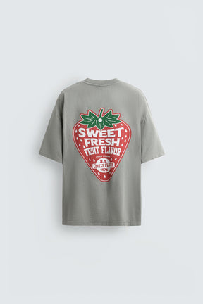 WASHED T-SHIRT WITH CONTRAST PRINT - Image 6