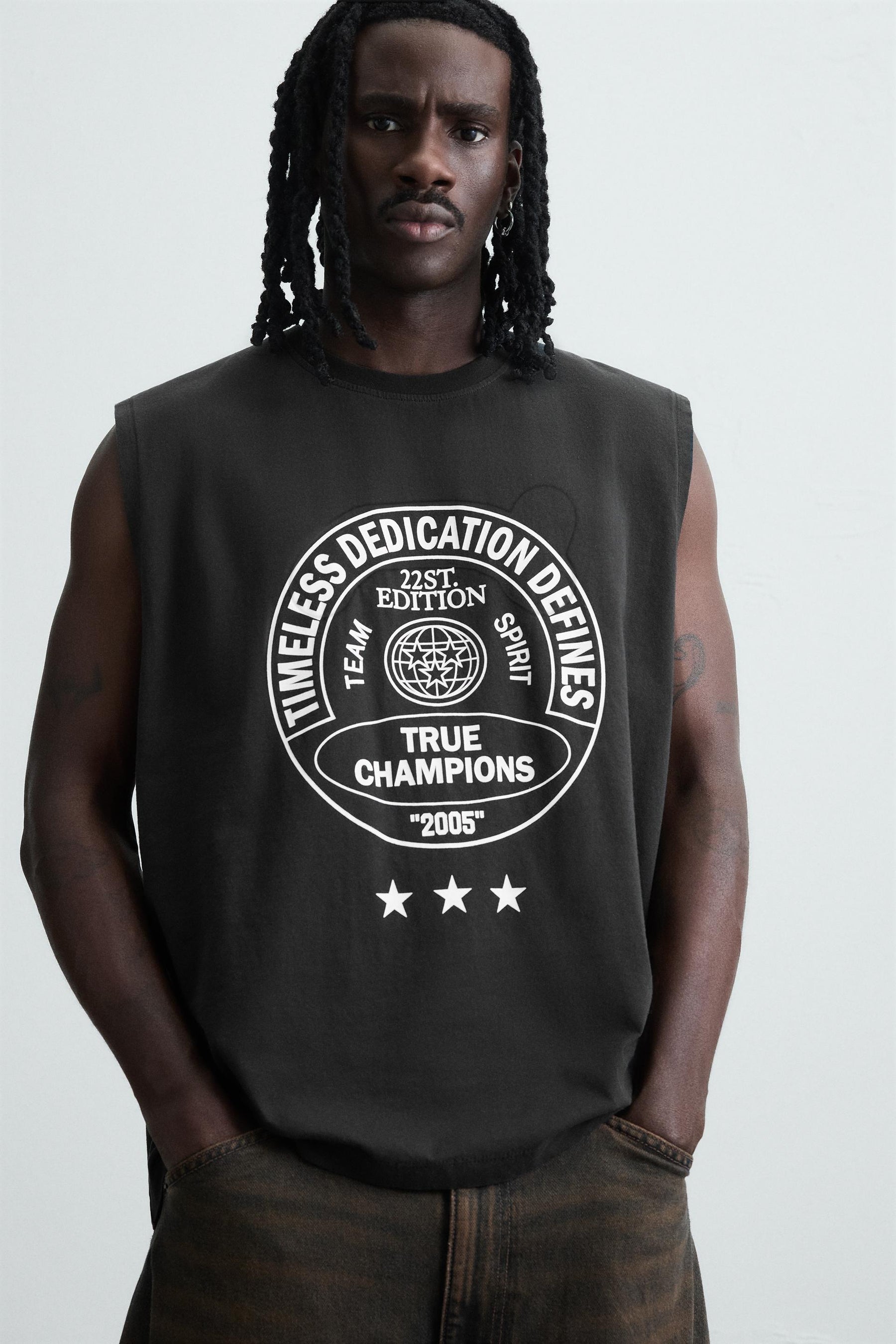 WASHED PRINTED TANK TOP - Image 5