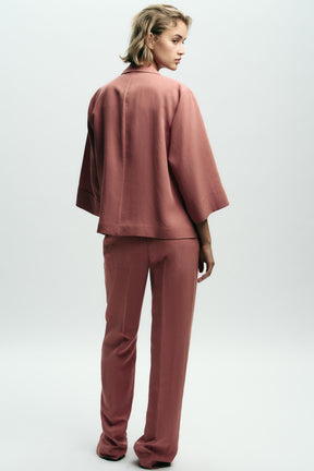 Hose mit geradem Bein und elastischem Bund