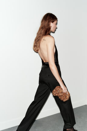 Hochtaillierte Hose mit Gürtel