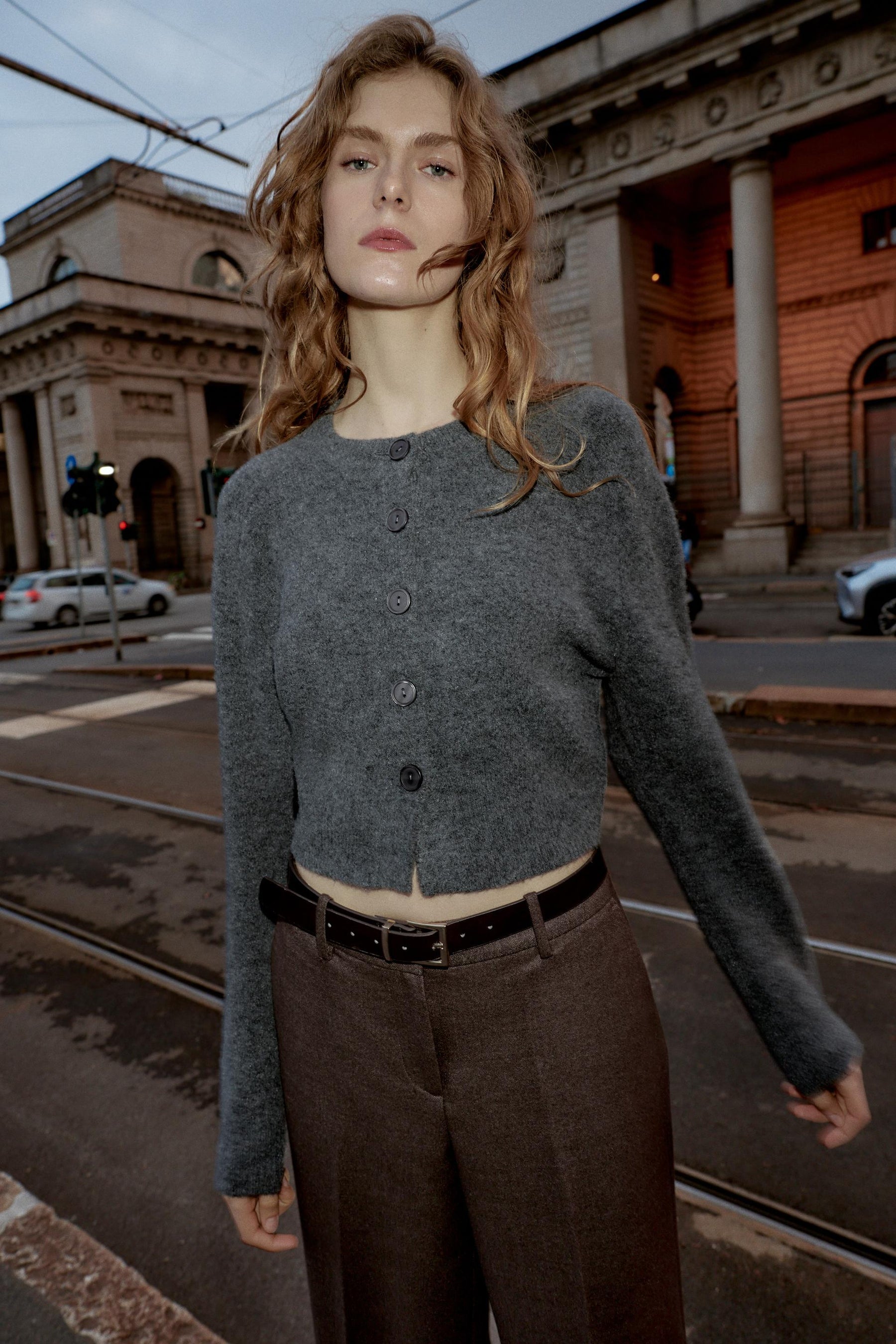 GERADE HOSE MIT GÜRTEL