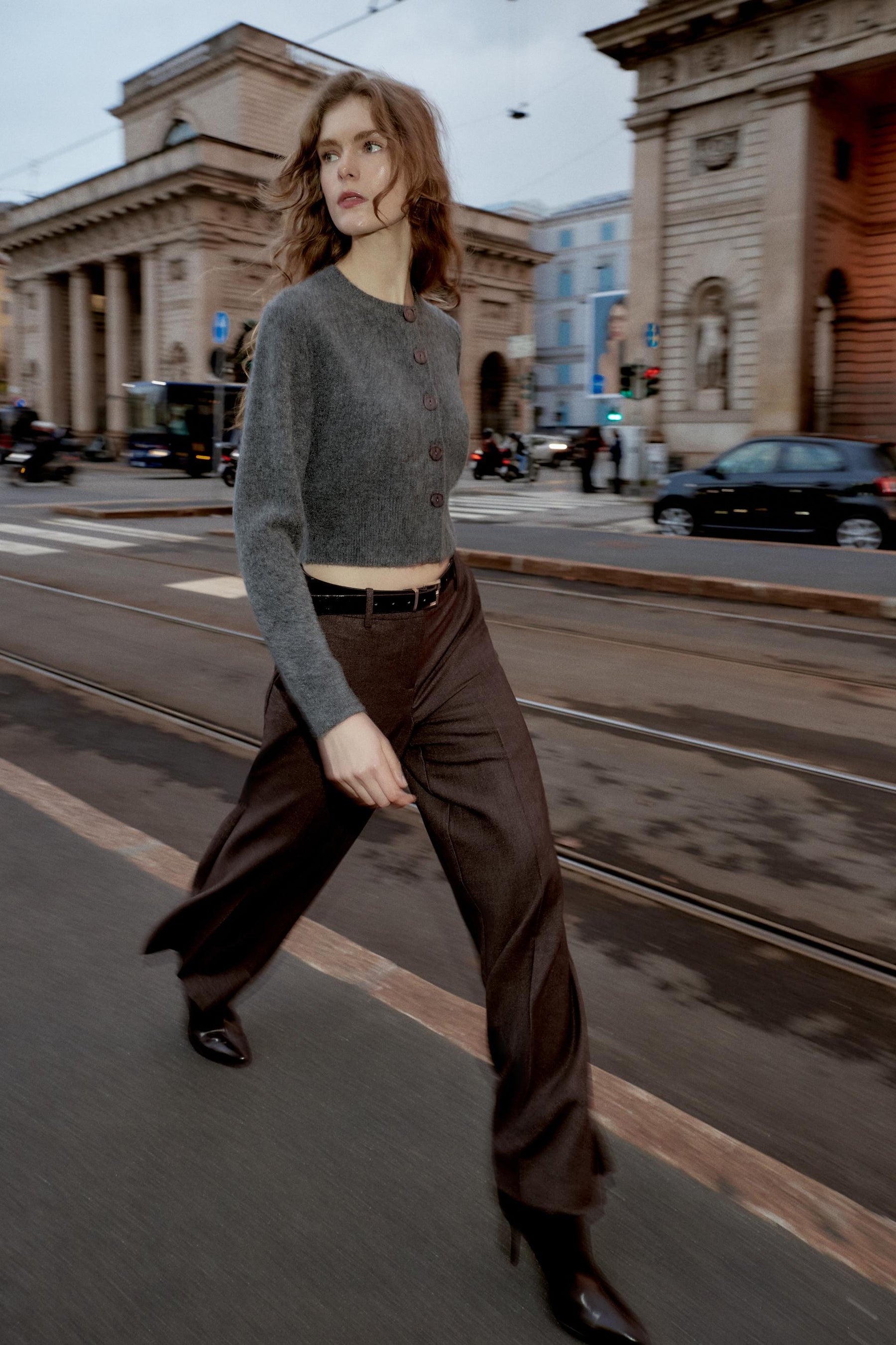 GERADE HOSE MIT GÜRTEL