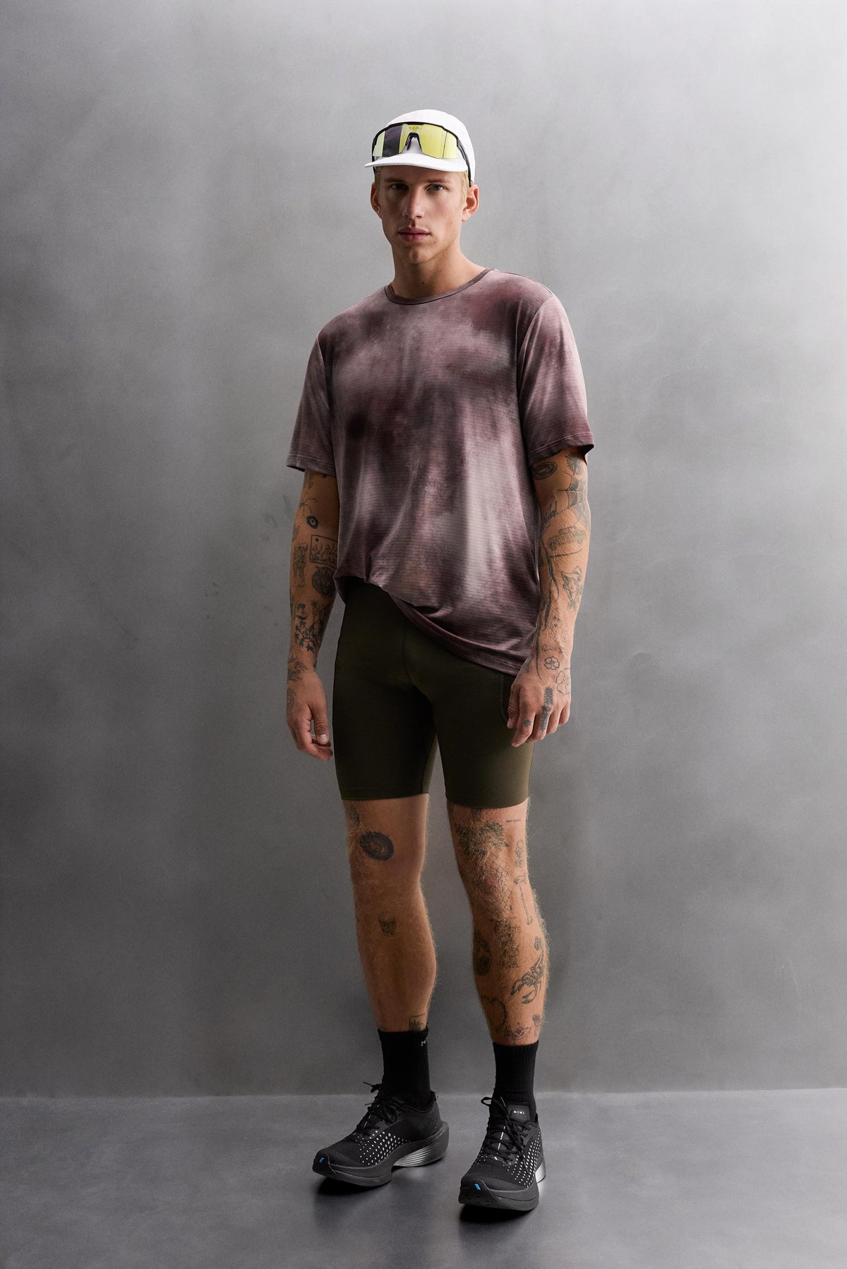 PERFORATED TIE-DYE PRINT T-SHIRT - Image 1