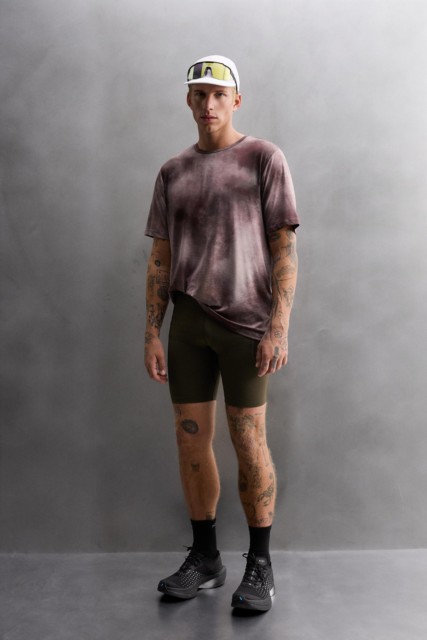 PERFORATED TIE-DYE PRINT T-SHIRT - Image 1