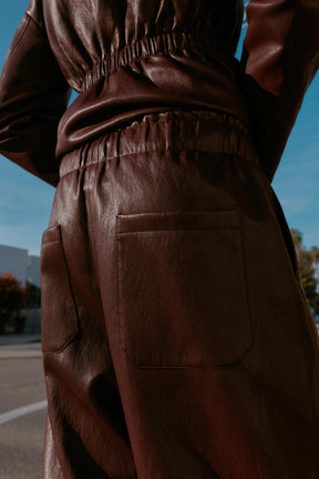 Elastischer Bund aus Kunstleder