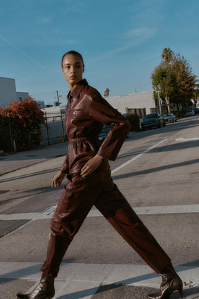 Elastischer Bund aus Kunstleder