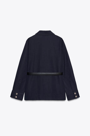 GÜRTELJACKE MIT TASCHEN