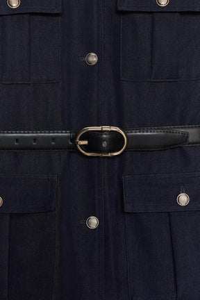 GÜRTELJACKE MIT TASCHEN