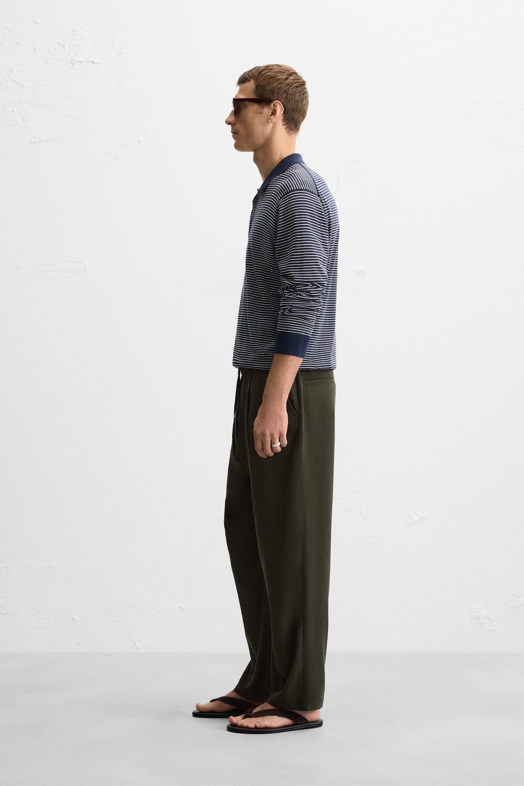 RELAXED FIT LYOCELL TROUSERS - Image 4
