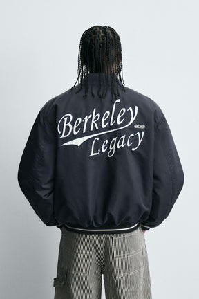 CONTRAST EMBROIDERY BOMBER JACKET - Image 3