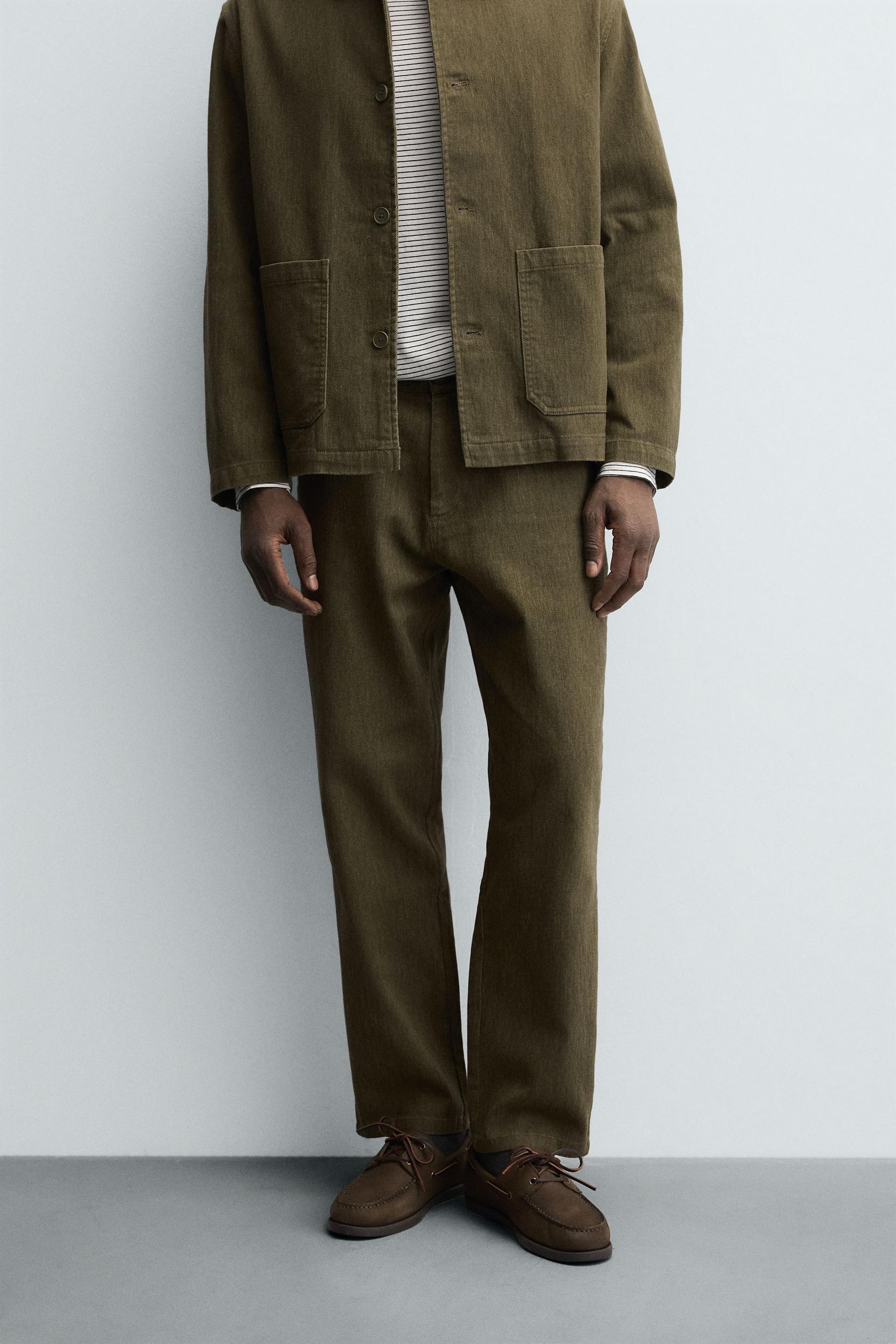 TEXTURED COTTON TROUSERS - Image 2