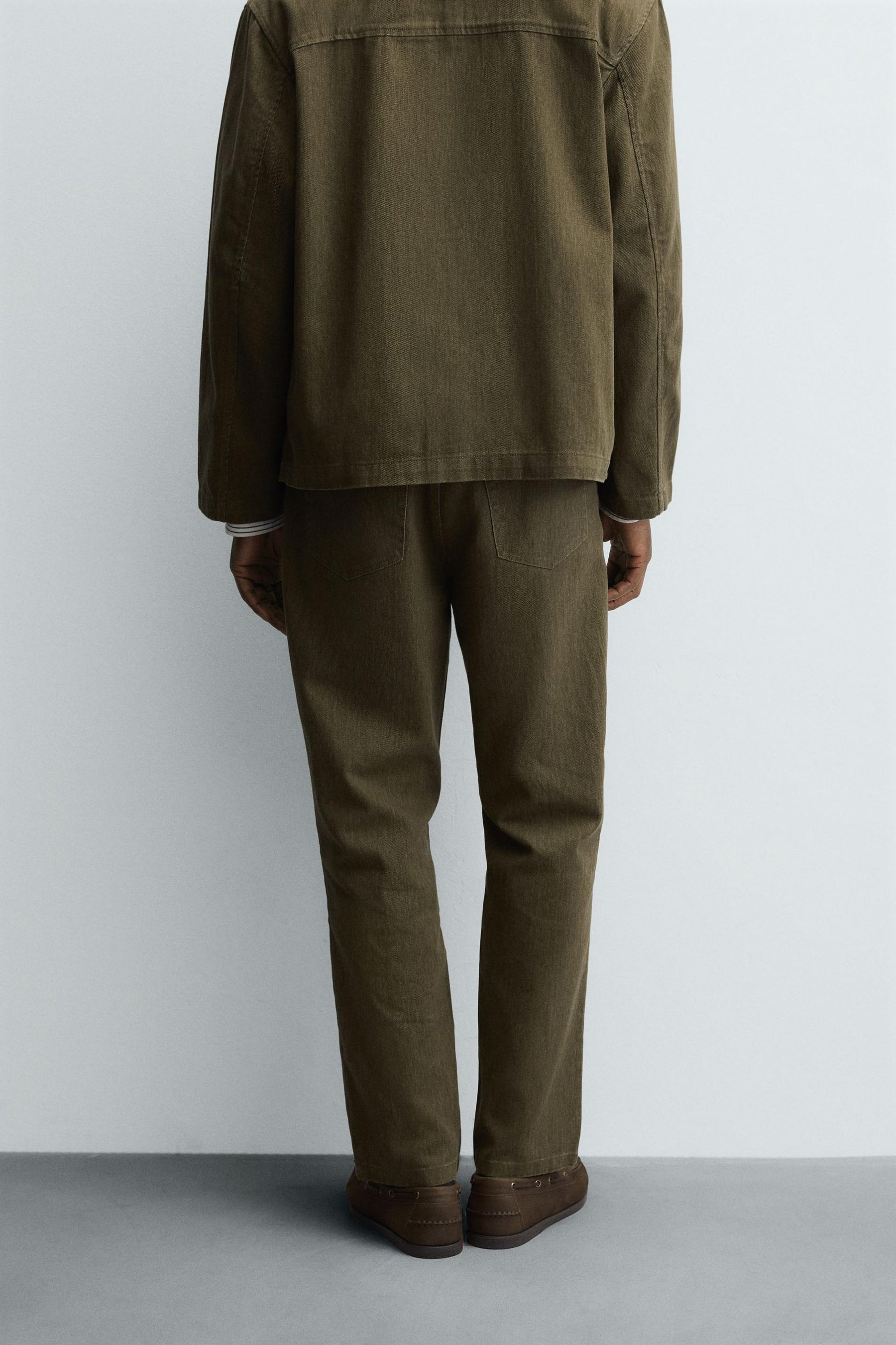 TEXTURED COTTON TROUSERS - Image 3