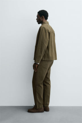 TEXTURED COTTON TROUSERS - Image 4