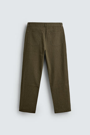 TEXTURED COTTON TROUSERS - Image 7