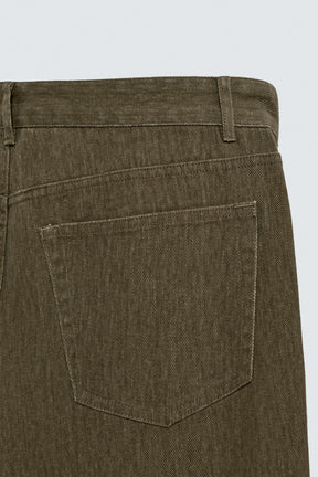 TEXTURED COTTON TROUSERS - Image 9