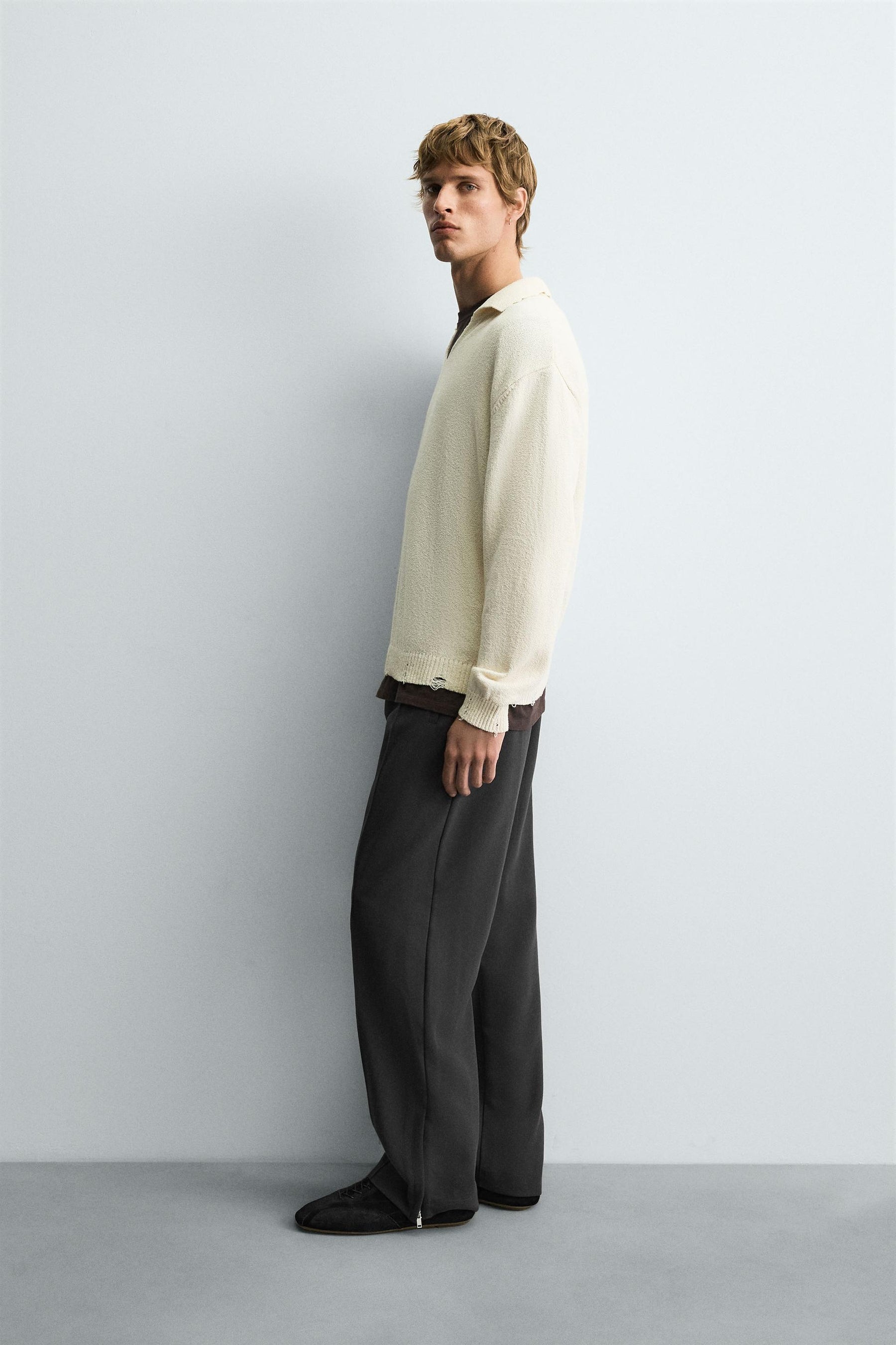 FLOWING TROUSERS WITH ZIPS - Image 4