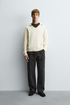 FLOWING TROUSERS WITH ZIPS - Image 1