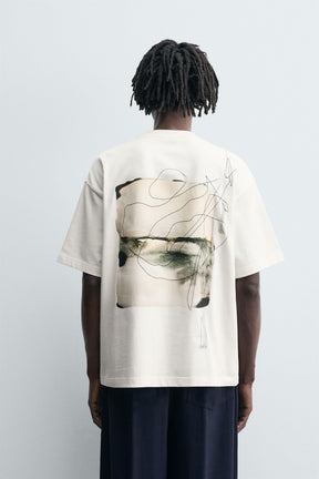 T-SHIRT WITH PHOTOGRAPHIC PRINT AND EMBROIDERY - Image 3