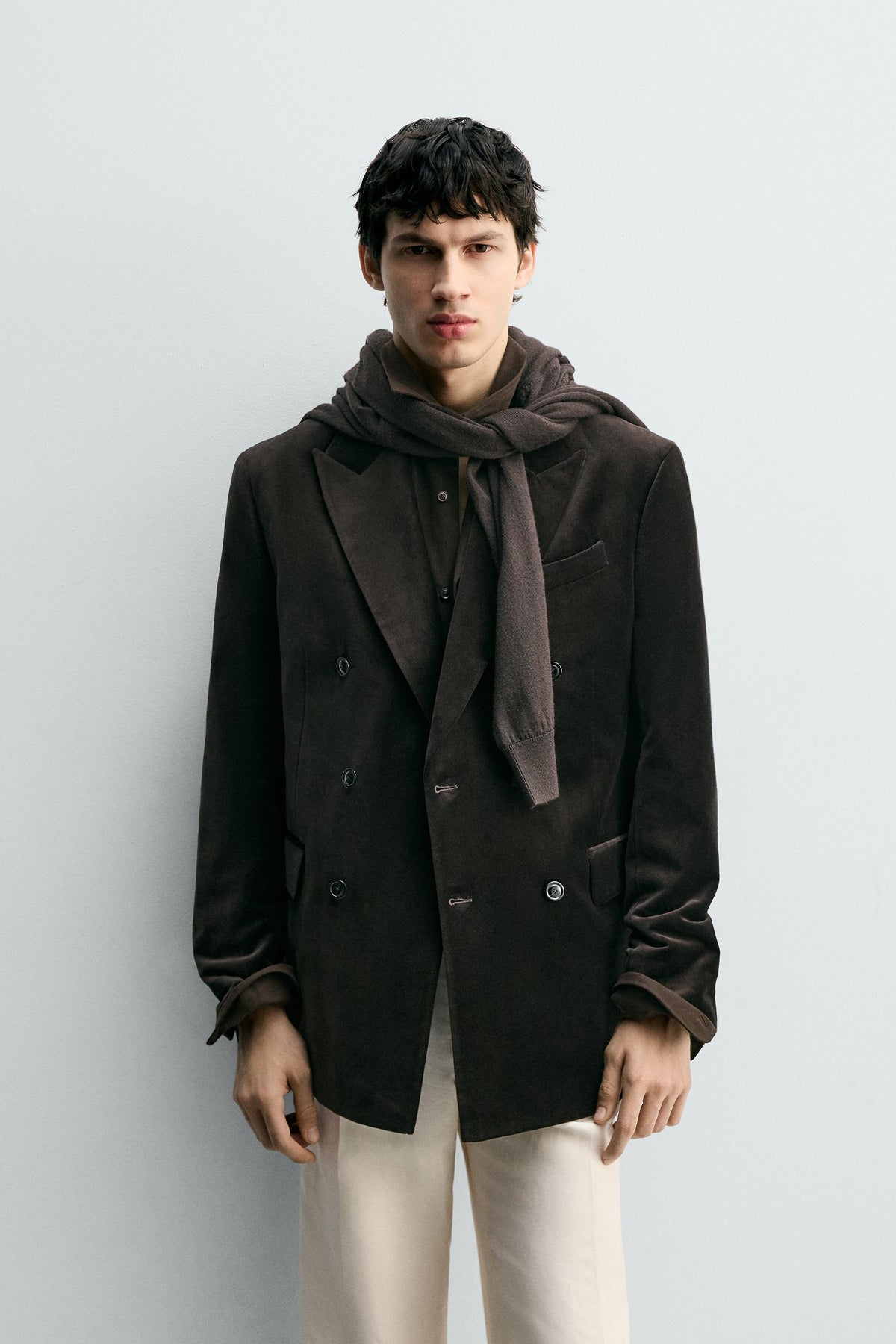 REGULAR FIT VELVET BLAZER - Image 2