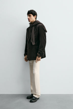 REGULAR FIT VELVET BLAZER - Image 4