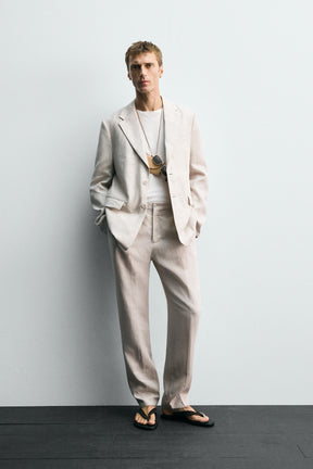 100% LINEN SUIT BLAZER - Image 1