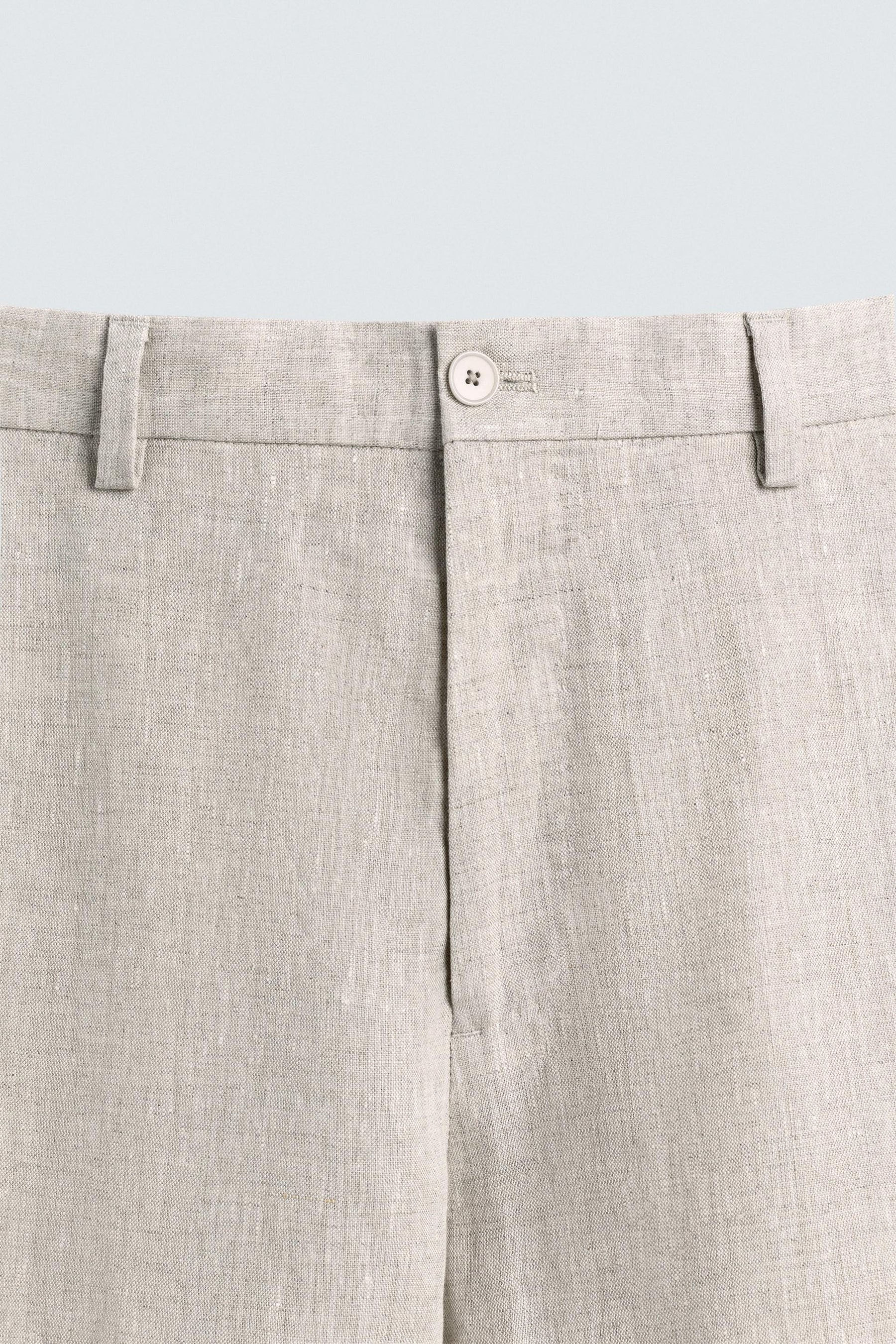 100% LINEN SUIT TROUSERS - Image 9