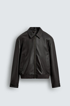 Leather Bomber Jacket