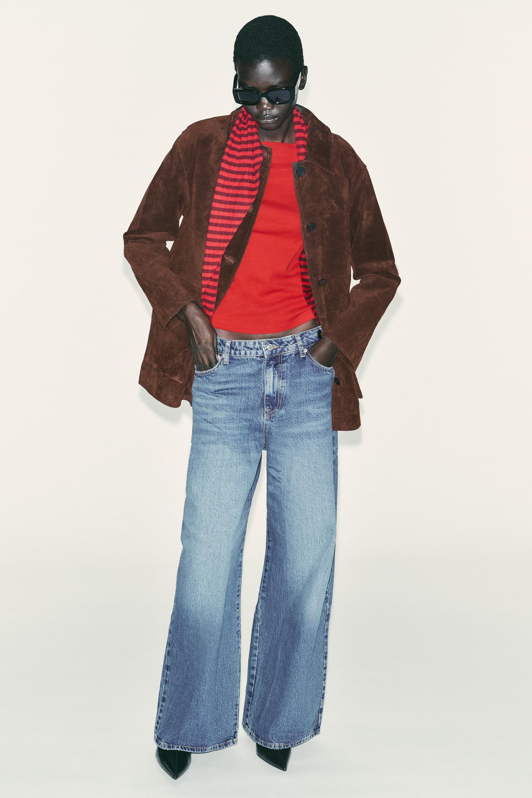 Baumwollhemd mit U-Boot-Ausschnitt