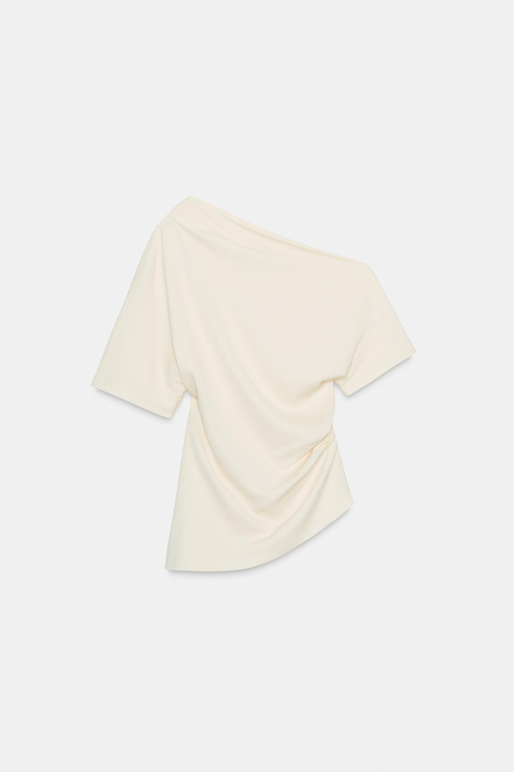 Asymmetrisch drapierte Modebluse