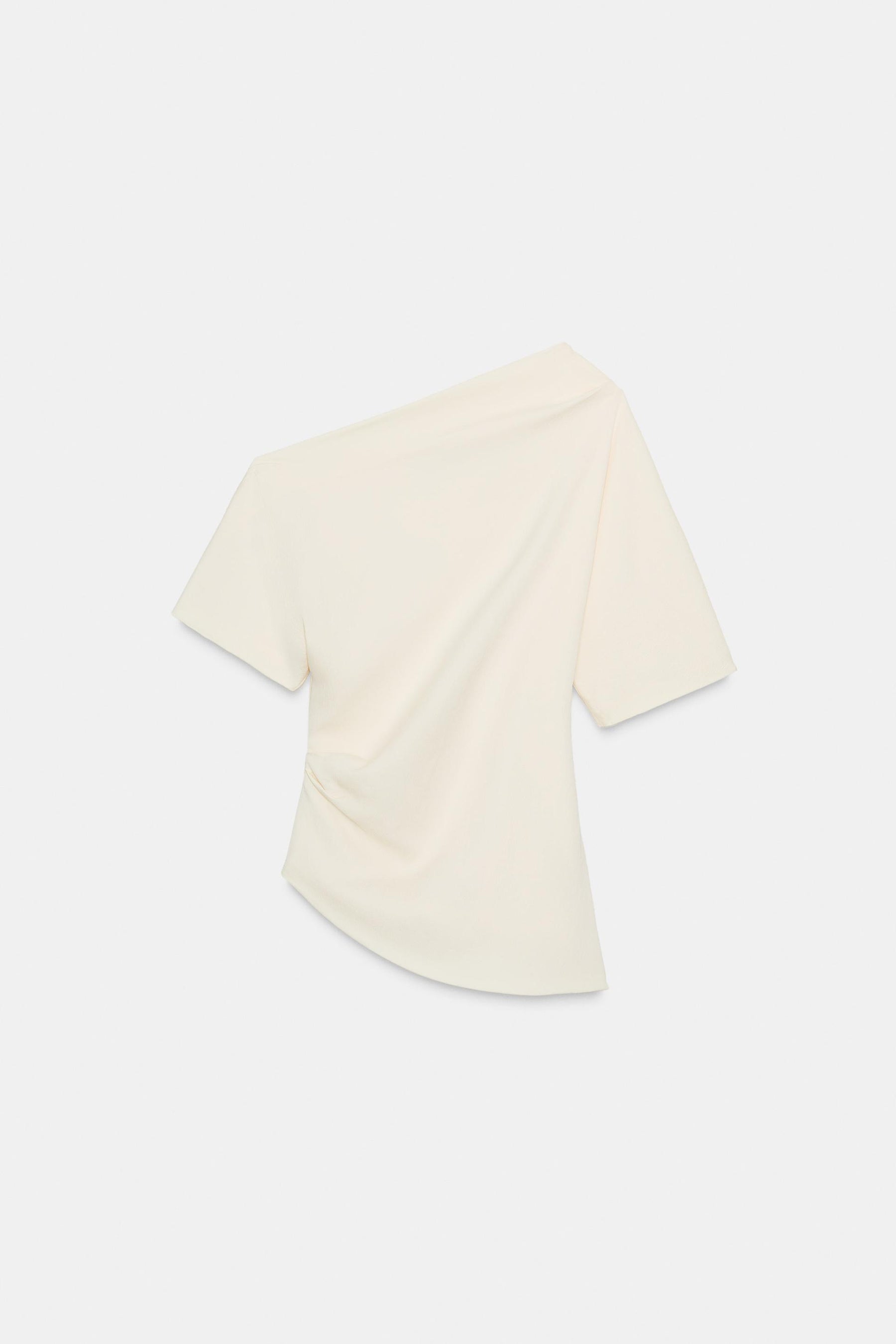 Asymmetrisch drapierte Modebluse