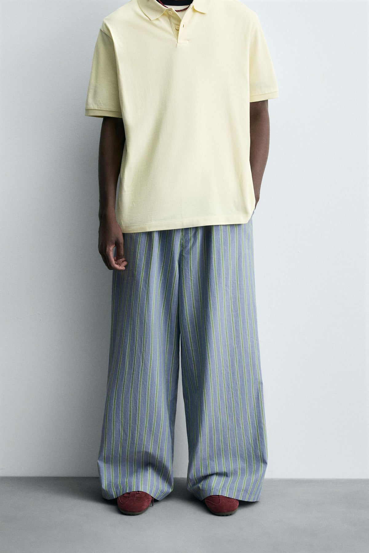 STRIPED OVERSIZE FIT TROUSERS - Image 2