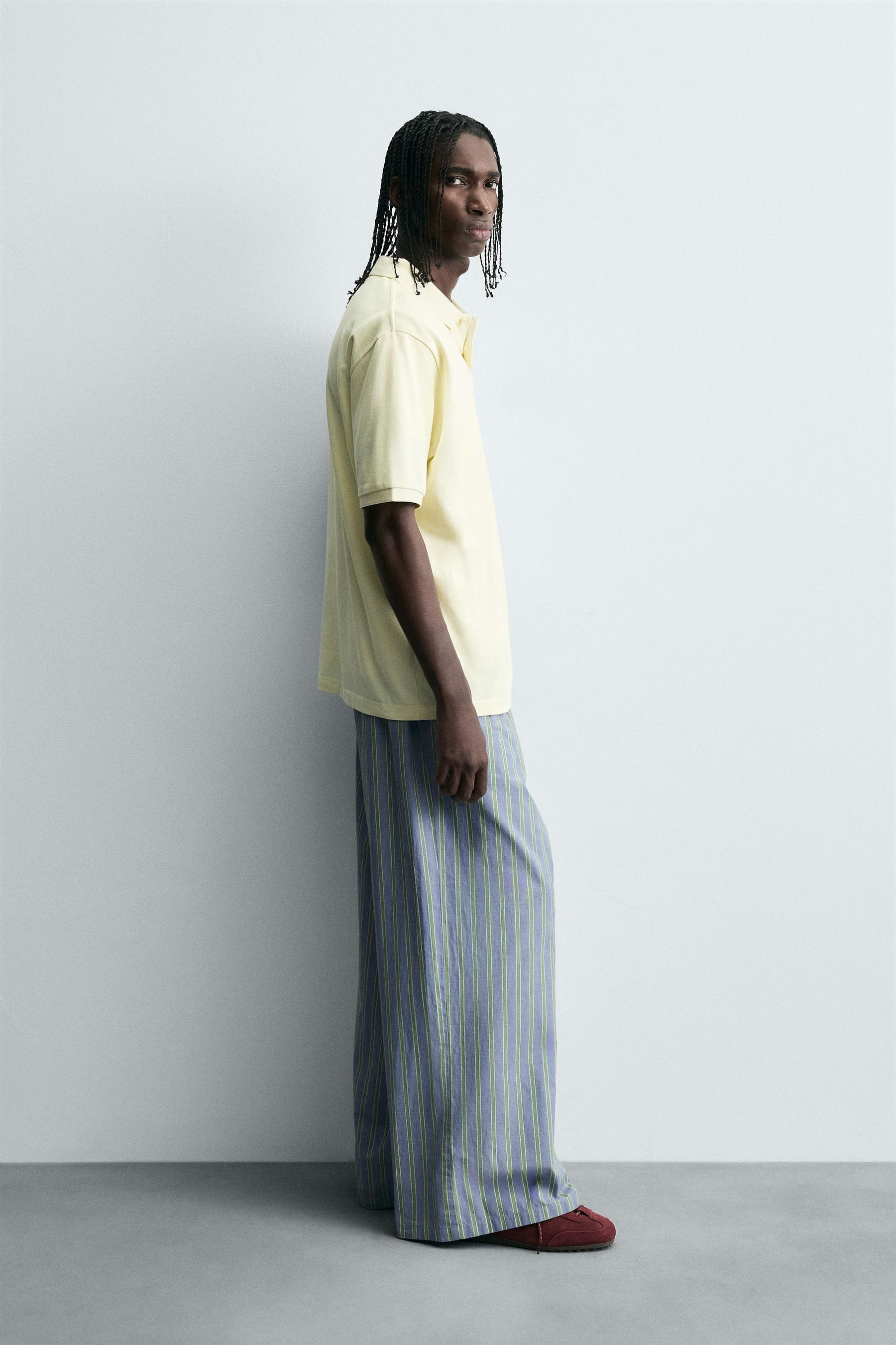 STRIPED OVERSIZE FIT TROUSERS - Image 4