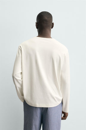 STRIPED COMBINED HENLEY PYJAMA SET - Image 3