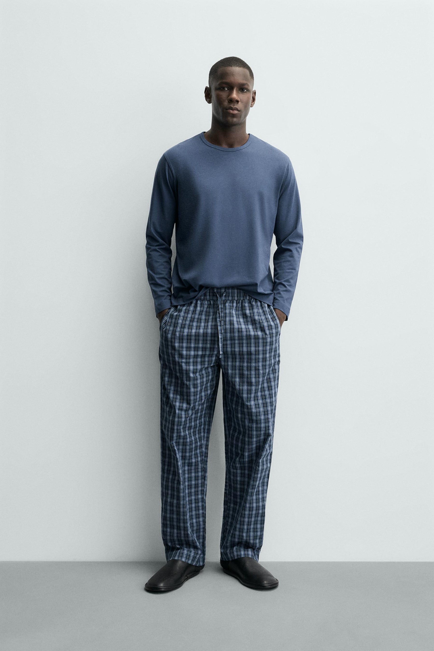 CHECKED COMBINED PYJAMA SET - Image 1