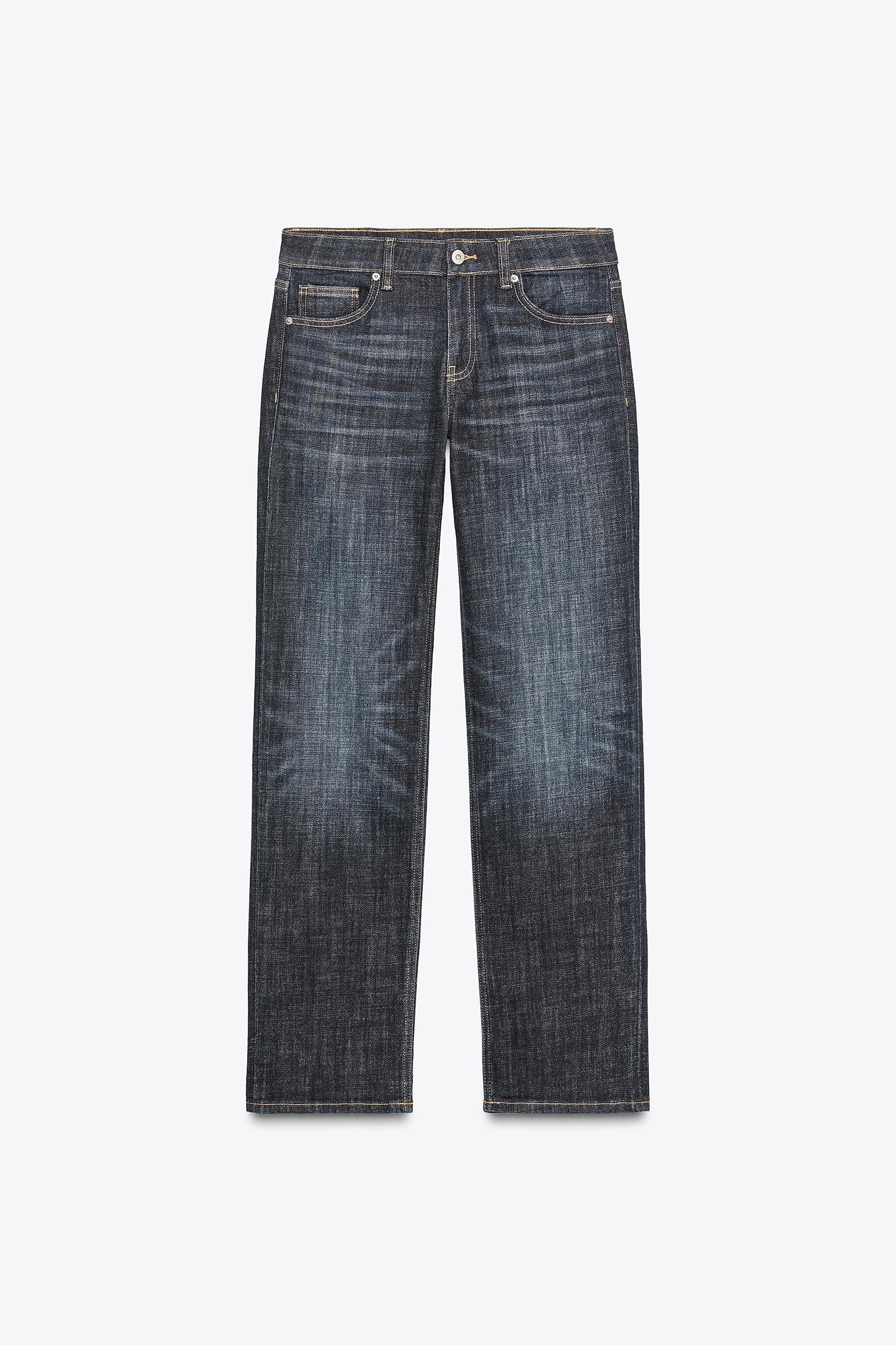 Gerade geschnittene Jeans mit niedrigem Bund