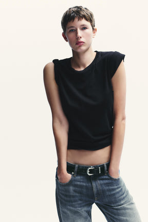 Cropped Straight Leg Jeans