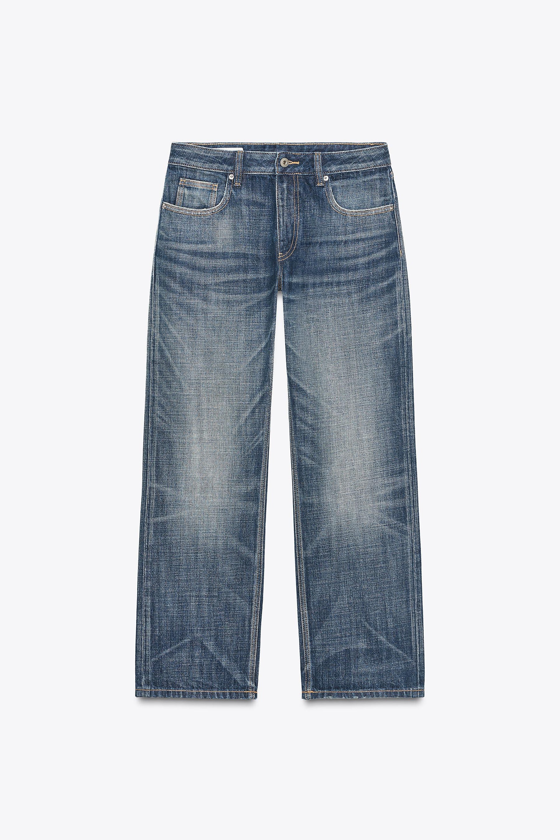 Cropped Straight Leg Jeans