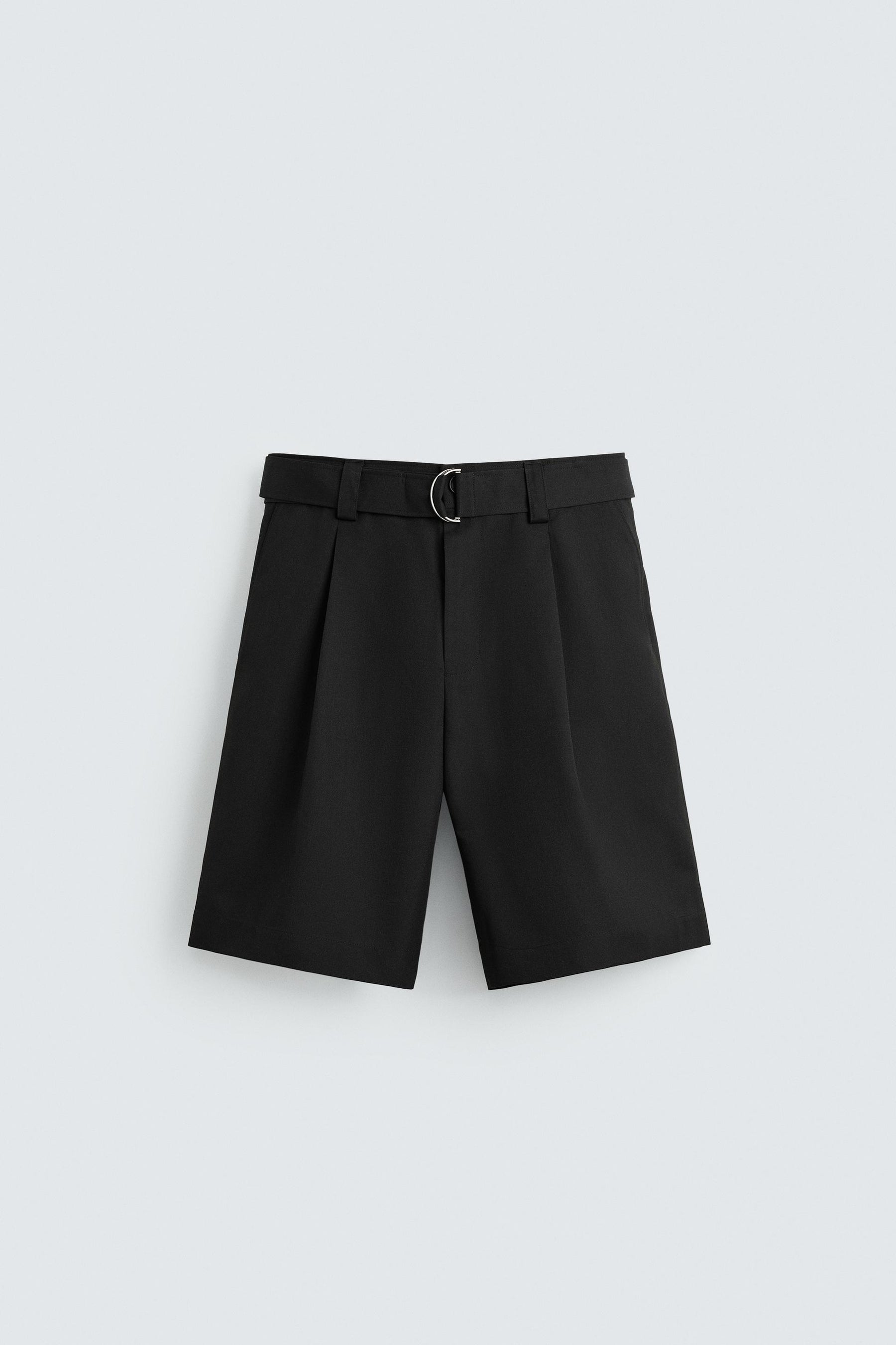 BELTED WIDE-LEG BERMUDA SHORTS - Image 6