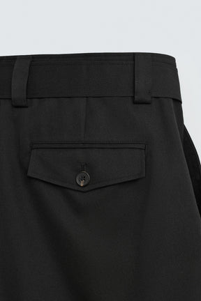 BELTED WIDE-LEG BERMUDA SHORTS - Image 9