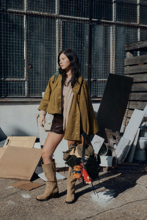 Gewachste Cape-Jacke