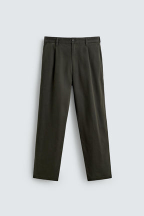 REGULAR FIT PLEATED TROUSERS - Image 6