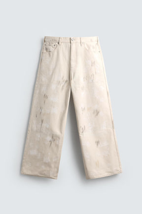 ABSTRACT PRINT TEXTURED TROUSERS - Image 7