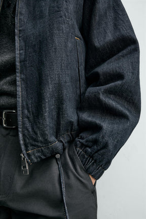 DENIM JACKET WITH CONTRAST COLLAR - Image 6