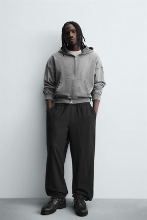 TEXTURED RELAXED FIT TROUSERS - Image 5
