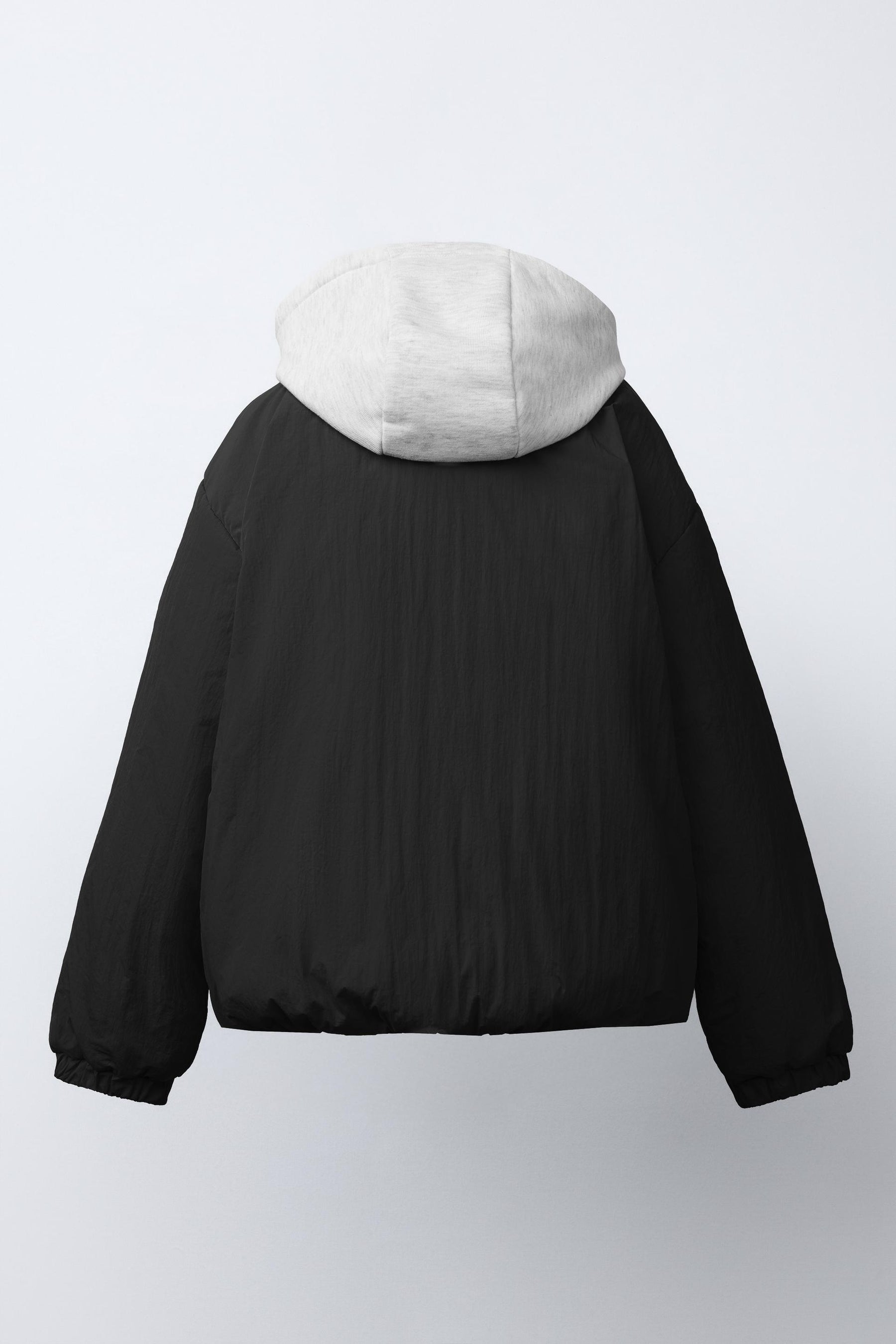 HOODED PUFFER JACKET WITH FLEECE LINING - Image 3