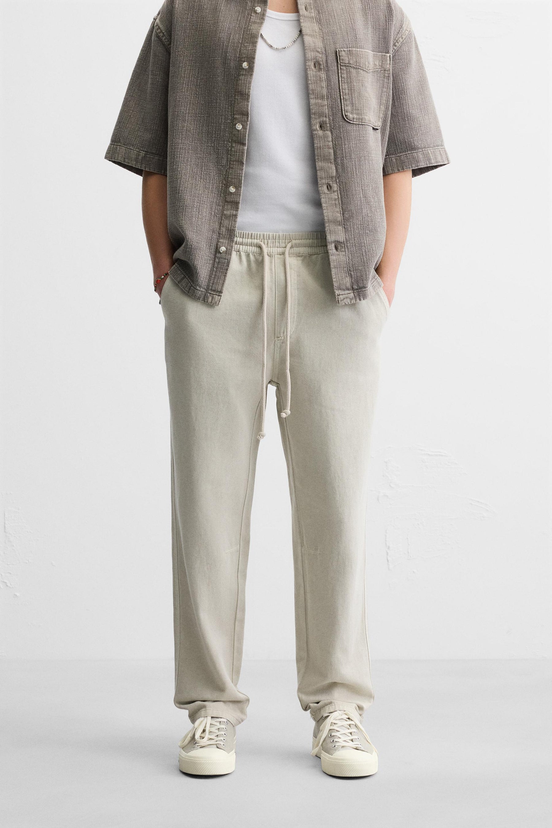 COTTON - LINEN TROUSERS - Image 2